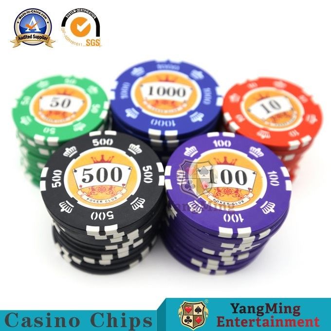 14g Iron Core Gambling Poker Chip Set With Sticker Numbers Circular