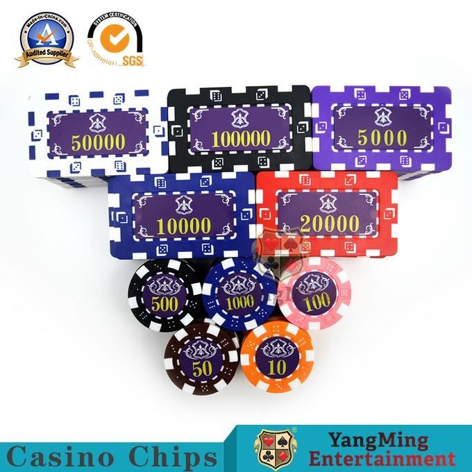 Qualité jeu en plastique Chip Set de Chip Texas Baccarat Poker Table Top de noyau de fer 11.5g usine