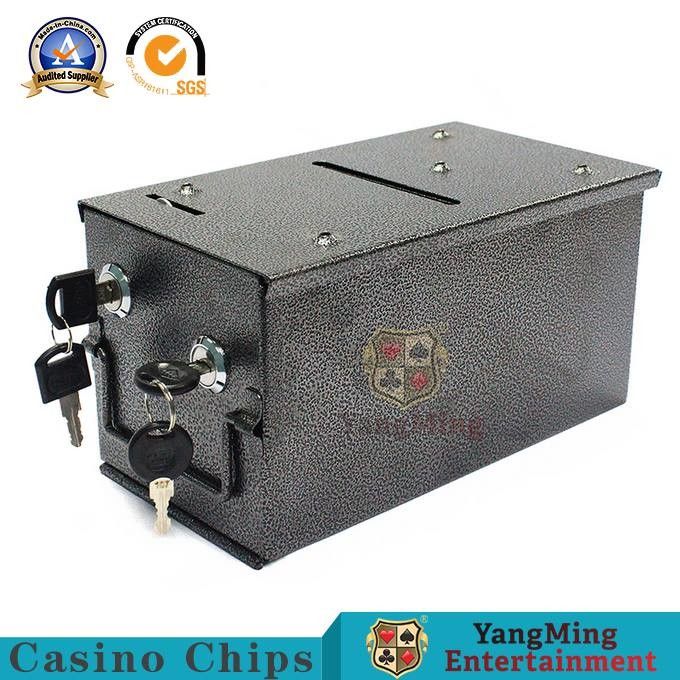 Customized Metal Coin Box For Entertainment Games Store Hot Metal Bill Tip Money Carrier Poker Table