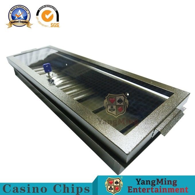680*210mm Poker Table Chip Tray 1 Lock 14g Mixing Gambling Chips Case