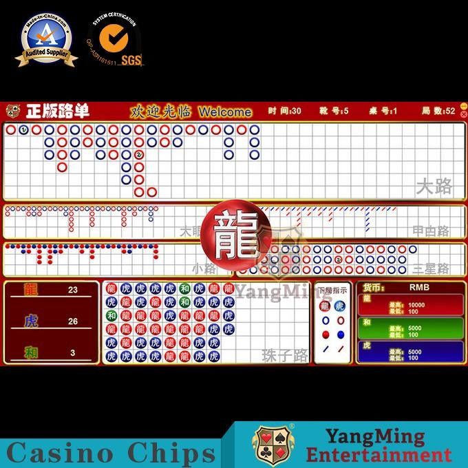 Jakość Luksusowe systemy gier hazardowych Baccarat Kasyno VIP Club Table Dragon Poker Cards System Inteligentny interfejs fabryka