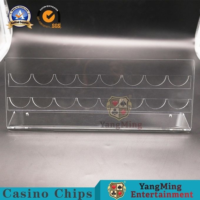 Qualità Tabella trasparente piena Chips Display Horizontal Section Casino della ruota di roulette intorno a Chips Rake fabbrica