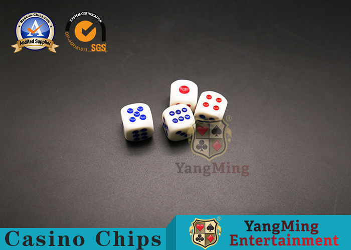 1516 High Density Melamine Playing Cards Dice White Blue Color