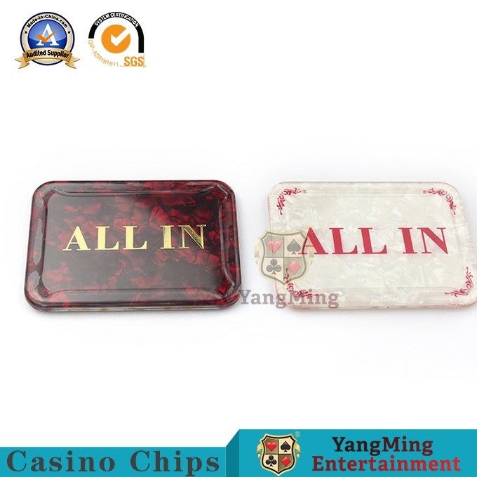 Calidad Los marcadores rojos Tejas del bacará los sostienen botón plástico de acrílico del distribuidor autorizado de la muestra de la pantalla de seda de los triunfos de los juegos de las fichas de póker de la competencia fábrica