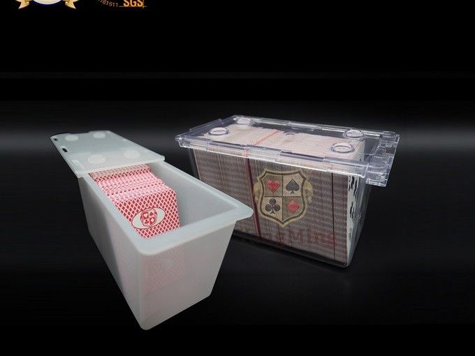 Qualità supporto di scarto di sicurezza delle carte da gioco della piattaforma del trasportatore 8 delle carte dell'acrilico degli accessori del gioco del casinò 195g per la Tabella del baccarat fabbrica