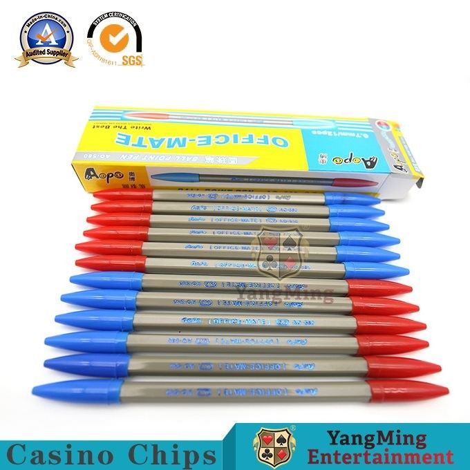 Qualità Sistemi di gioco del baccarat di dimensione 170mm rossi e penna a sfera blu fabbrica