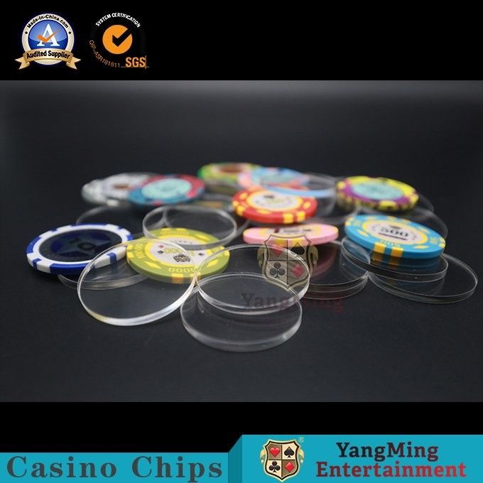 Kualitas Gambling Casino Club Didedikasikan Pemisah Keripik Akrilik, Keripik Bulat Diameter 40mm pabrik