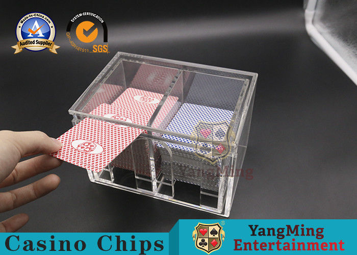 Transparent Plastic Playing Cards Carrier 8 Decks Cards Dealer Holder