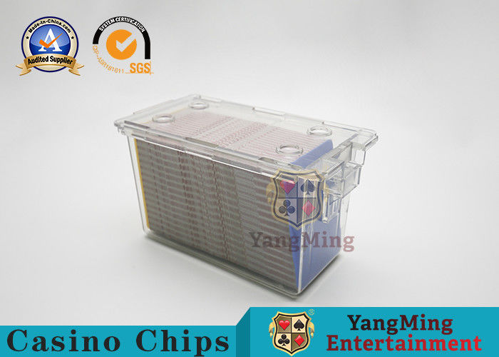 คุณภาพ การรักษาความปลอดภัย 8 สำรับ Poker Disc Holder Holder / Acrylic Cards Carrier สำหรับเกมบาคาร่า โรงงาน