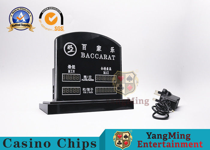 Quality Dedicated LED Electronic Table Limit Sign Casino Club Table Lantern Acrylic Carving Bet Sign Dragon factory