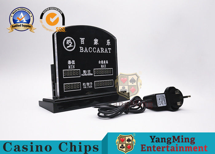 Quality Dedicated LED Electronic Table Limit Sign Casino Club Table Lantern Acrylic Carving Bet Sign Dragon factory