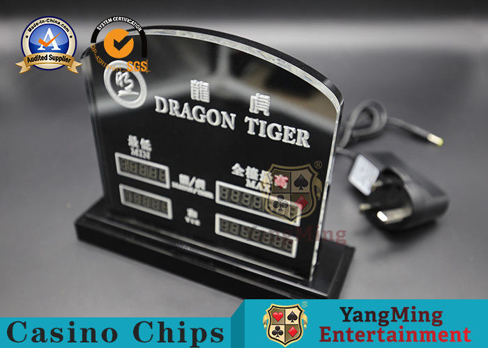 Dragon Tiger Casino Table LED Limited Sign Poker Table Bet Limit Sign For Poker Club Blackjack Table Games
