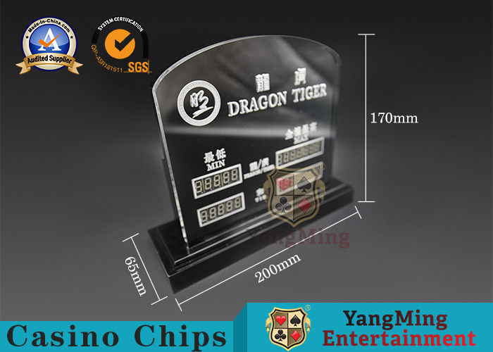 Qualidade Jogos de tabela limitados do vinte-e-um do clube de Bet Limit Sign For Poker da tabela do pôquer do sinal do diodo emissor de luz de Dragon Tiger Casino Table fábrica