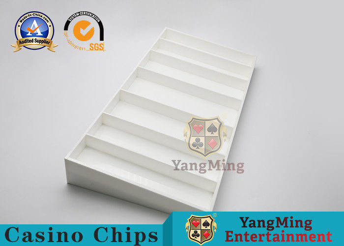Qualité Tableau en plastique Chip Box de jeu de Chip Board Baccarat Poker Table de tisonnier d'ABS blanc usine