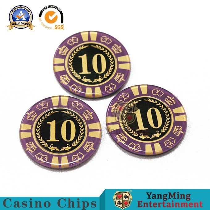 Quality Transparent Acrylic Crystal Casino Poker Chips Table Accessories For Casino Game factory