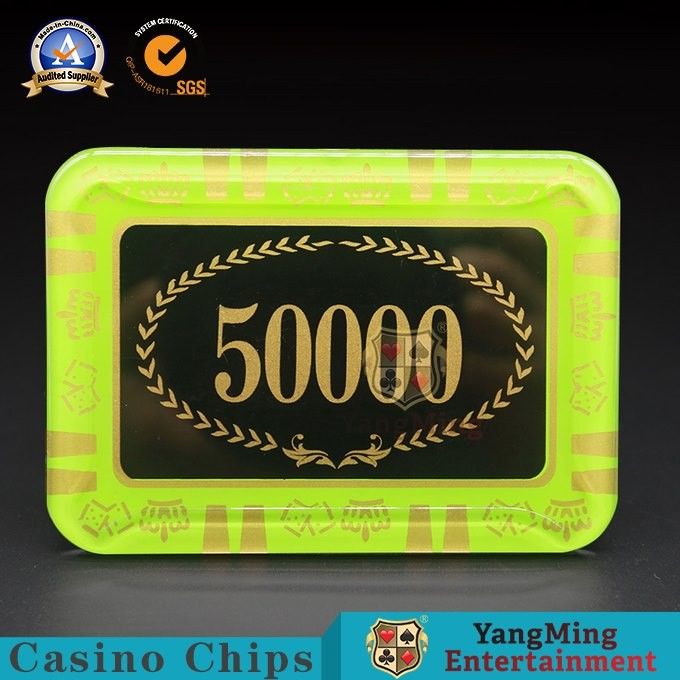 Quality Transparent Acrylic Crystal Casino Poker Chips Table Accessories For Casino Game factory