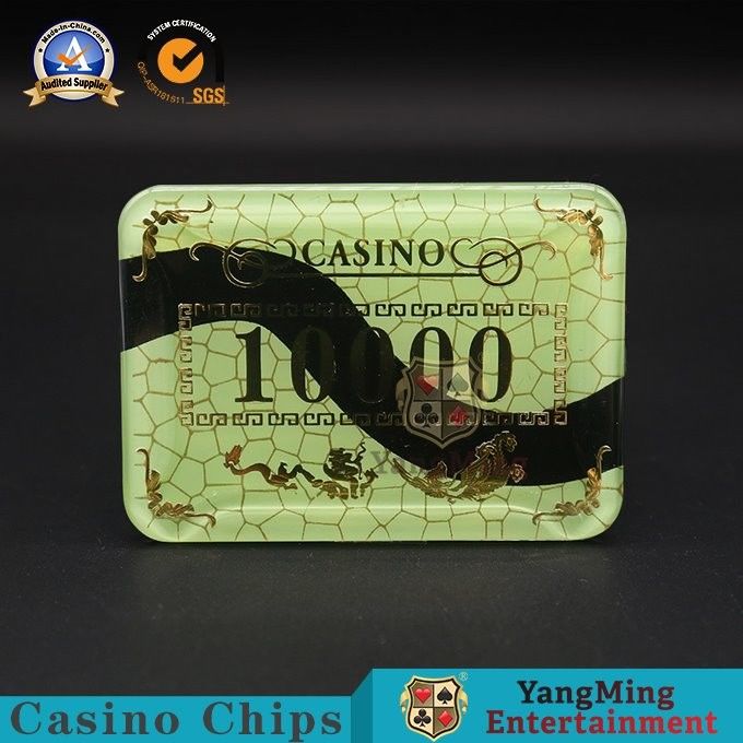 Quality Acrylic Crystal Plastic Poker Chips Mesh Dragon Phoenix Bronzing factory