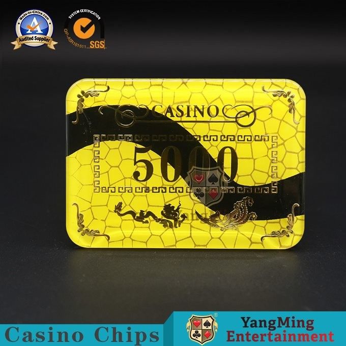 Quality Acrylic Crystal Plastic Poker Chips Mesh Dragon Phoenix Bronzing factory