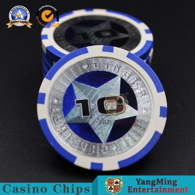 Qualità Texas Hold loro autoadesivo del laser del tavolo verde della mazza scheggia 11.5g Clay Core Poker Star fabbrica
