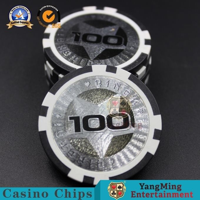 Qualità Texas Hold loro autoadesivo del laser del tavolo verde della mazza scheggia 11.5g Clay Core Poker Star fabbrica