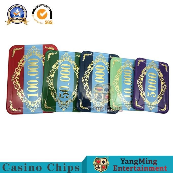 Kwaliteit Vastgestelde Aangepaste de Vleksteun van 760 PCs Texas Black Jack Bronzing Plastic Chips Two-Layer Acrylic Anti-Counterfeiting Chip fabriek