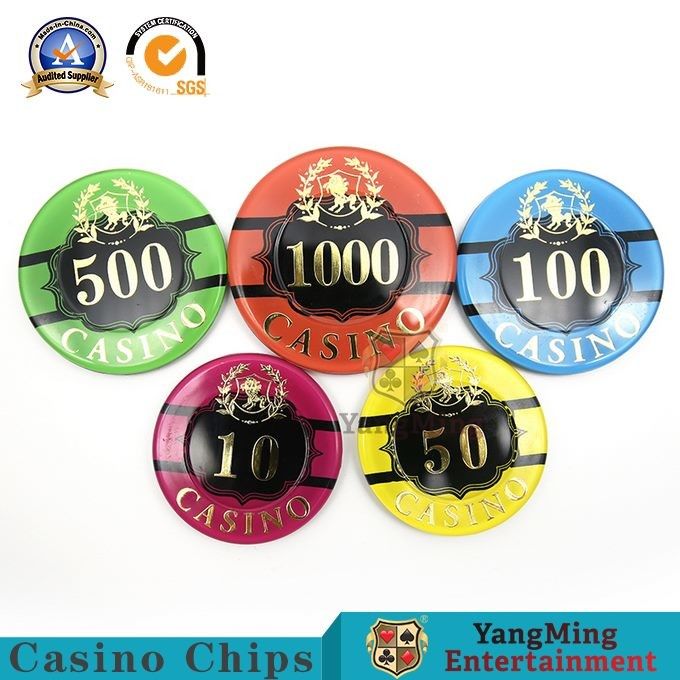 Quality 760 Chip Set Texas Black Jack Bronzing Chip Two-Layer Acrylic Anti-Counterfeit Chip Spot Support Customization factory