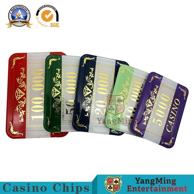 Kwaliteit 760Pcs acrylchip set texas black jack die Chip Currency Anti-Counterfeit Plastic Chip-de Aanpassing van de Vleksteun bronzen fabriek