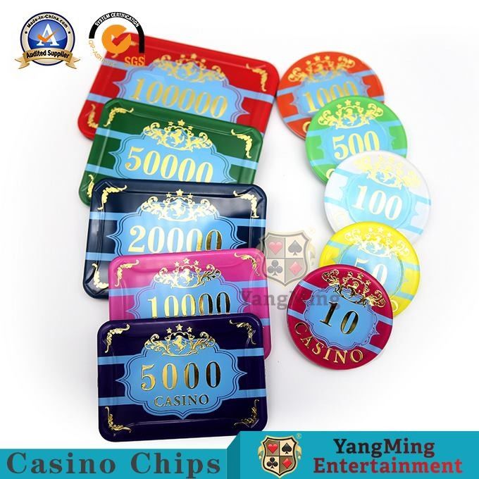 Kwaliteit Anti Vervalst Texas Hold hen het Hete Stempelen Plastic Chipset fabriek