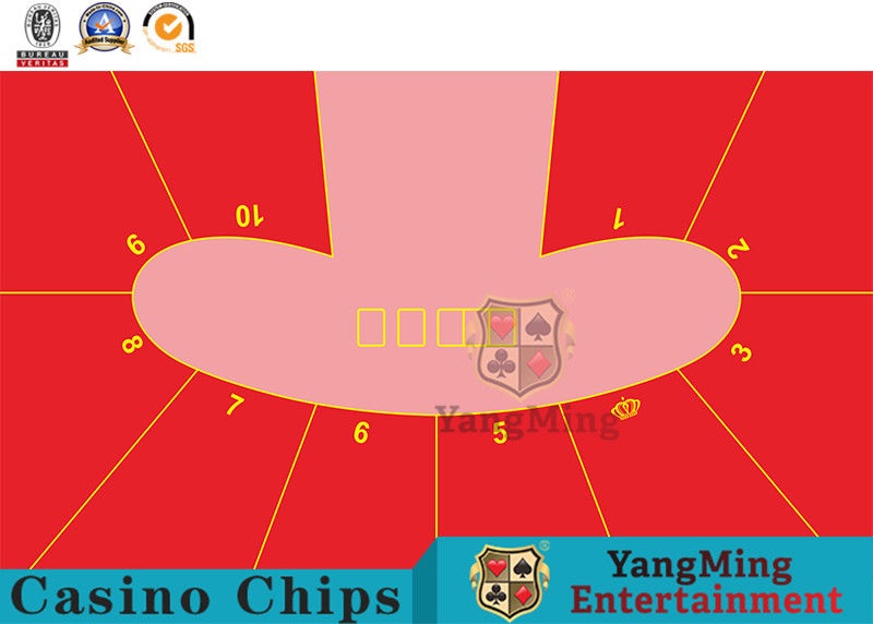 คุณภาพ Pea-Shaped Oval Texas Hold'Em Poker Tablecloth หนากันน้ำ Bullfighting Dragon Tiger รูปแบบเกม Tri-Proof โรงงาน