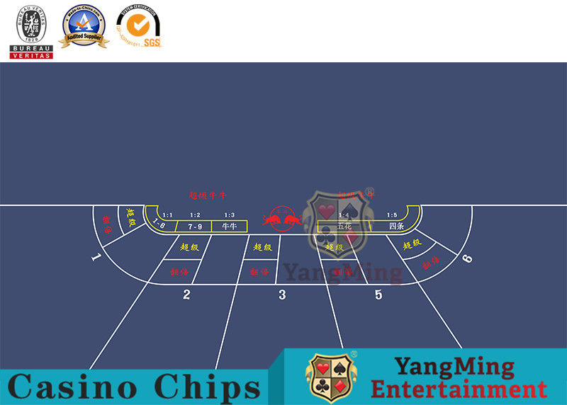 Custom Made Super Cow Poker Card Game Casino Table Layout