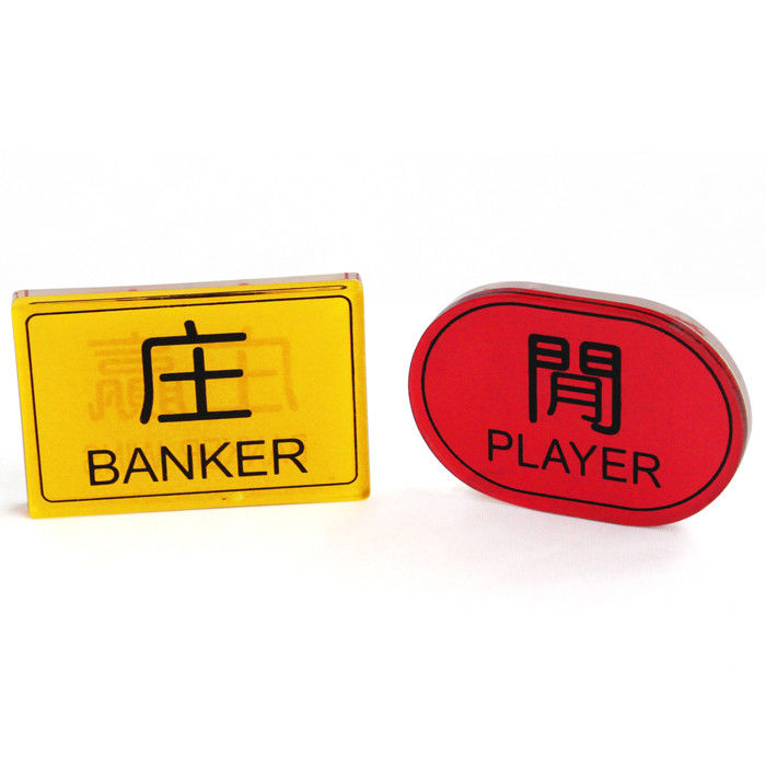 Kalite Yüksek Şeffaflık Kristal Akrilik Çift taraflı Baskı Bakara Oyun Masası Casino Ücretsiz Tahta Poker Masa Konumlandırma fabrika