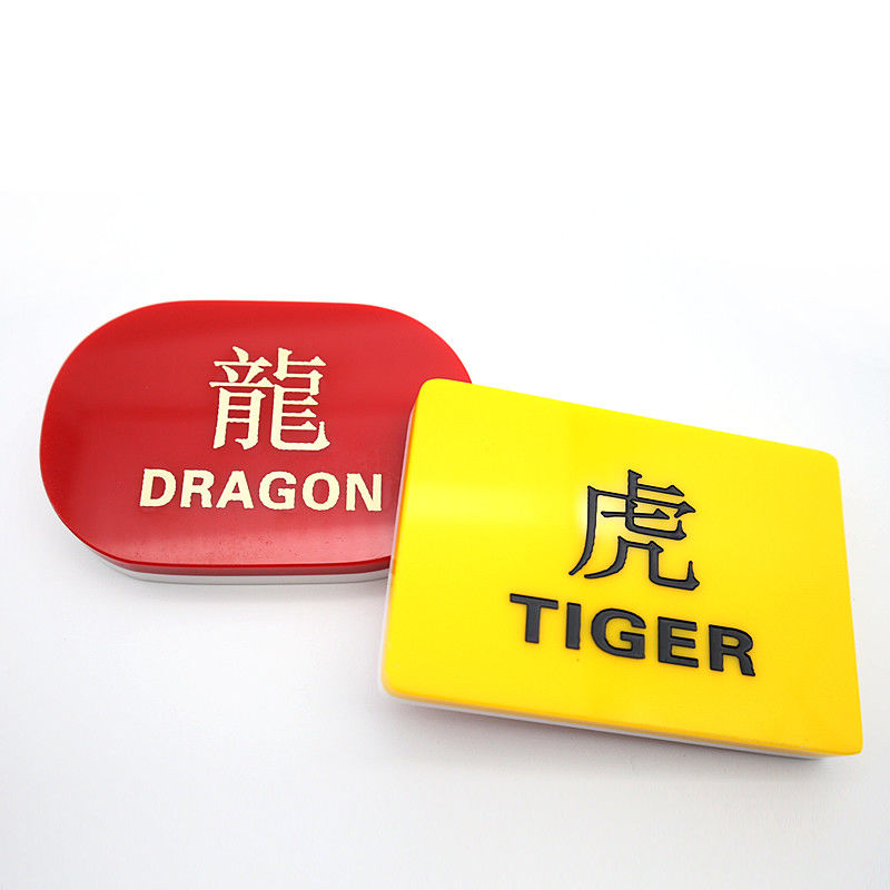 Qualidade Negociante personalizado plástico acrílico transparente alto de Dragon Tiger Commission-Free Engraving Positioning Plate da bacará fábrica