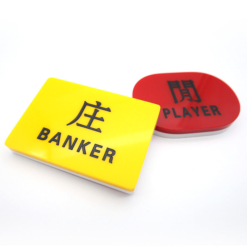 Qualidade Negociante personalizado plástico acrílico transparente alto de Dragon Tiger Commission-Free Engraving Positioning Plate da bacará fábrica