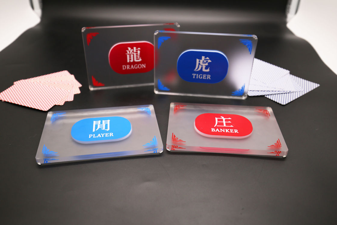 کیفیت دکمه فروشنده اکریلیک نیمه مات کارت رایگان Texas Hold'Em Baccarat Board Board بازی چاپ دو طرفه پلاستیک کریستال کارخانه