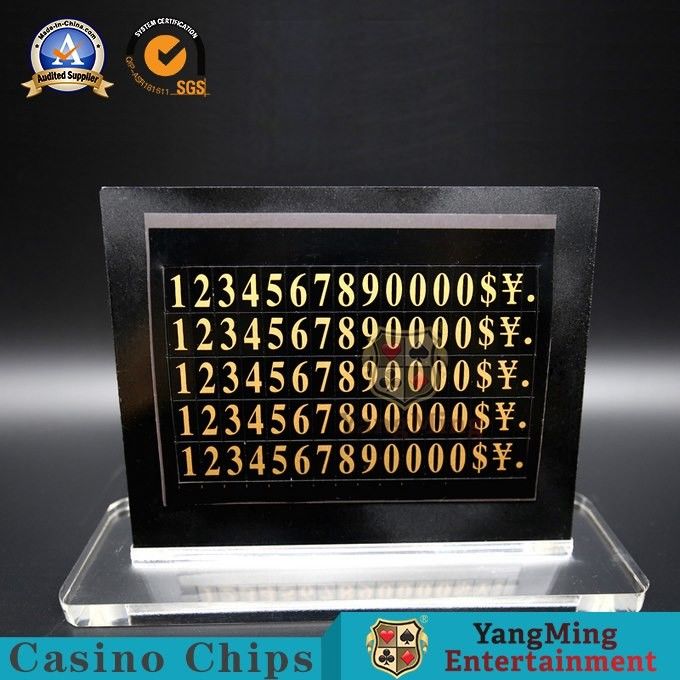 Quality Golden Transparent Acrylic Dragon Tiger Chinese And English Limited Red Card Entertainment Poker Table Digital Sign factory