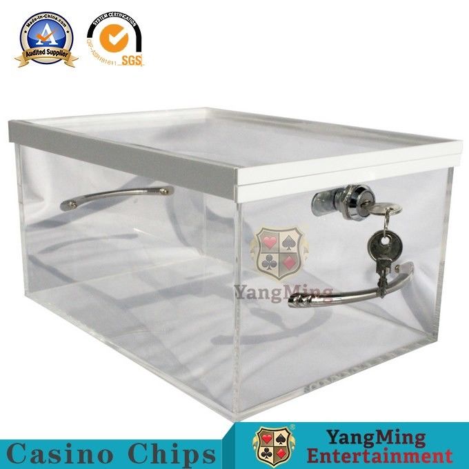গুণ লক ড্রয়ারের সাথে স্বচ্ছ এক্রাইলিক ক্যাসিনো গেমের আনুষাঙ্গিক কারখানা
