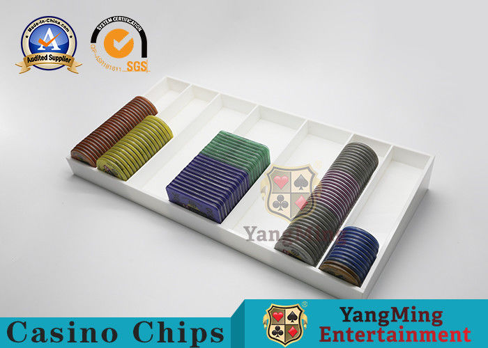Quality High Quality Environmentally Friendly Acrylic Chip Tray White ABS Plastic Baccarat Texas Anti-Counterfeiting Chips Coin factory