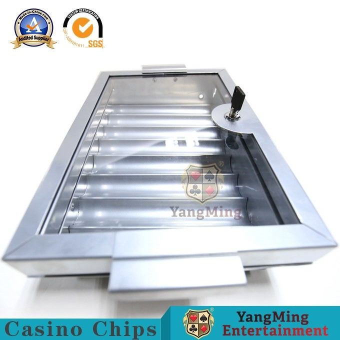 Quality Silver White 8 Grid Blackjack Casino Chip Tray Anti Counterfeiting factory