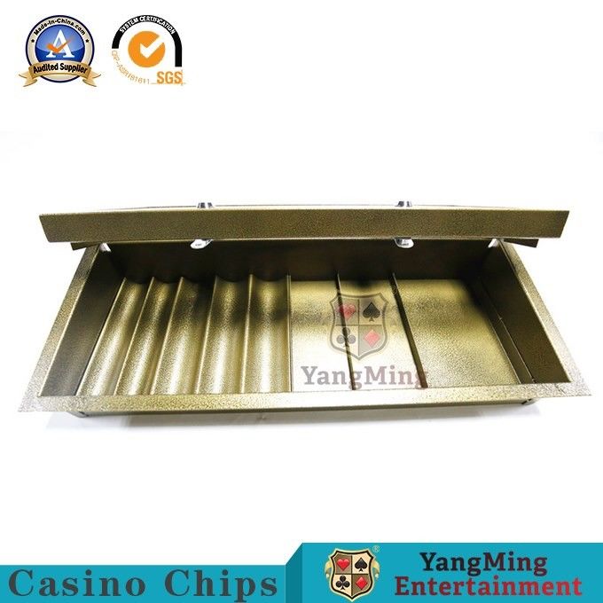 गुणवत्ता इलेक्ट्रोप्लेटेड ब्रास कलर मेटल चिप ट्रे सिंगल लेयर ग्लास कवर कारखाना