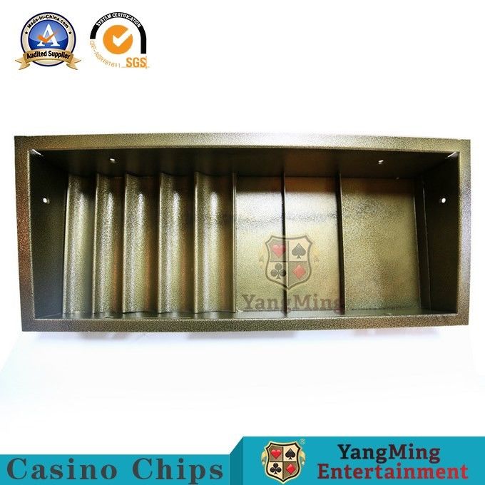 गुणवत्ता इलेक्ट्रोप्लेटेड ब्रास कलर मेटल चिप ट्रे सिंगल लेयर ग्लास कवर कारखाना