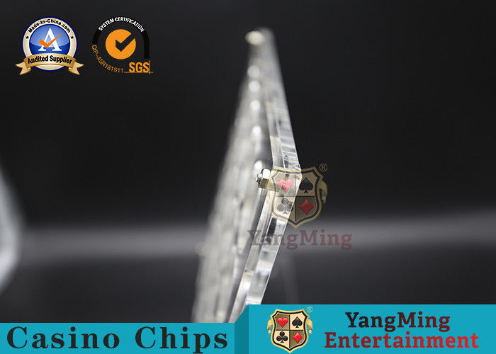 Qualität Plastikkasino-Spiel-Zusatz-30-teiliger Schürhaken Antifälschungschip display stand Fabrik