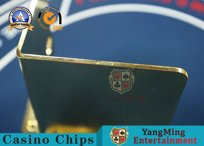 الجودة تصفيح الذهب لعبة كازينو الملحقات SS 8 أزواج حامل بطاقة البوكر العوامة منضدية مصنع