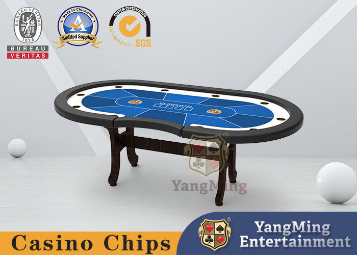 Kualitas Meja Permainan Catur Poker Kayu Solid Texas Hold'Em Club Kaki Berbentuk H pabrik