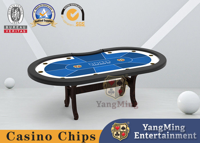 Kualitas Meja Permainan Catur Poker Kayu Solid Texas Hold'Em Club Kaki Berbentuk H pabrik