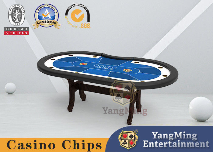 Kualitas Meja Permainan Catur Poker Kayu Solid Texas Hold'Em Club Kaki Berbentuk H pabrik