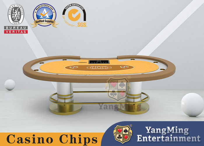 Quality Pea Shaped Texas Oval Casino Game Chess Table 304 Stainless Steel factory