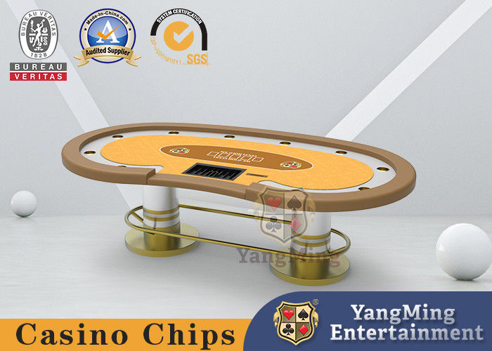 Quality Pea Shaped Texas Oval Casino Game Chess Table 304 Stainless Steel factory