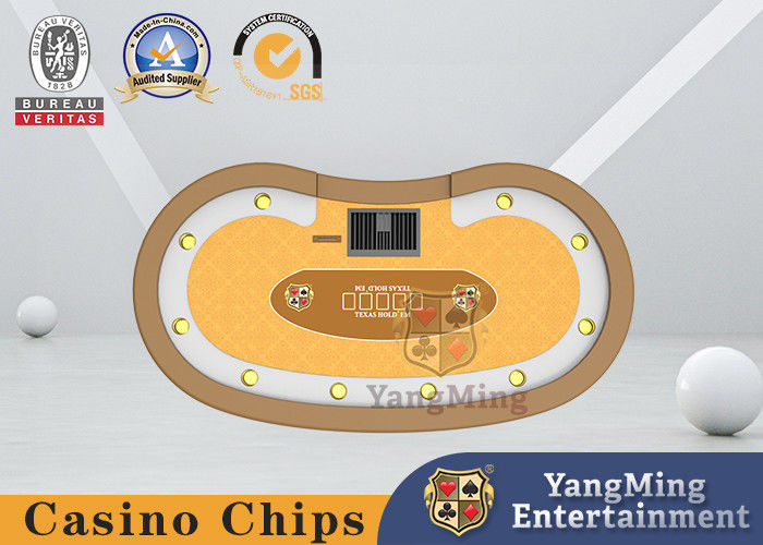 Quality Pea Shaped Texas Oval Casino Game Chess Table 304 Stainless Steel factory