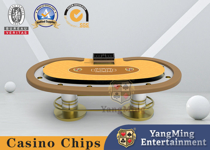 Quality Pea Shaped Texas Oval Casino Game Chess Table 304 Stainless Steel factory