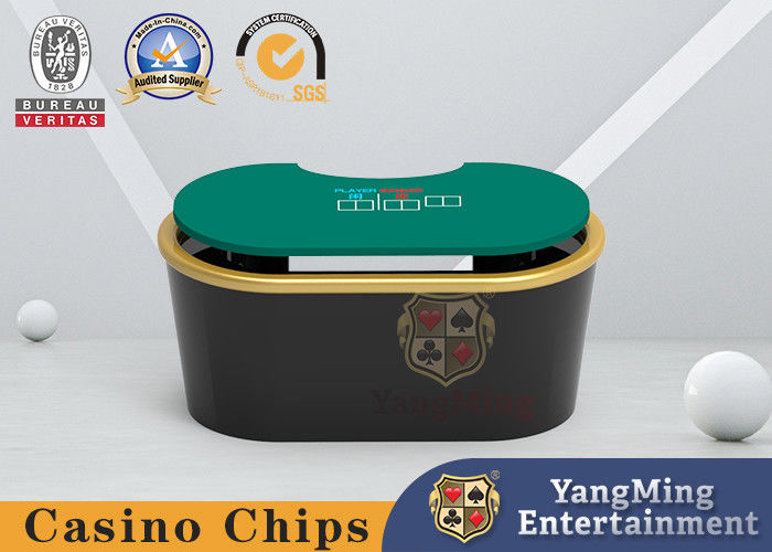 کیفیت میز پوکر کازینو چرمی کلوپ خصوصی Oval PU با صفحه ضد آتش کارخانه